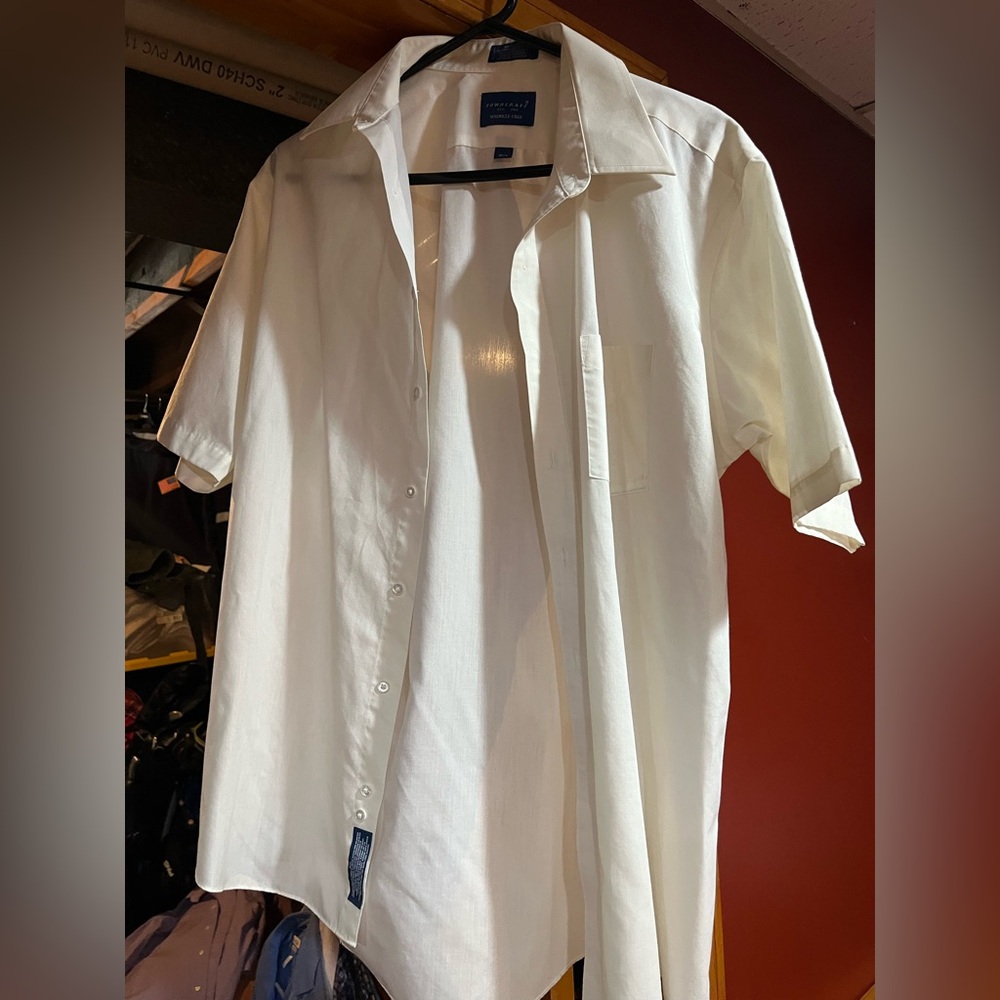 Men's White Short Sleeve Shirt
